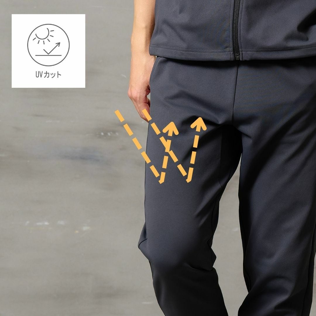 NAVY FIT ポンチ素材 ストレッチドライイージージョガーパンツ メンズ