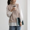 URBAN COLLECTION エアスムージー ポンチ素材 フェイクアンサンブルプルオーバー レディース商品サムネイル-1