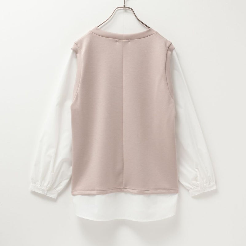 URBAN COLLECTION エアスムージー ポンチ素材 フェイクアンサンブルプルオーバー レディース商品画像-10