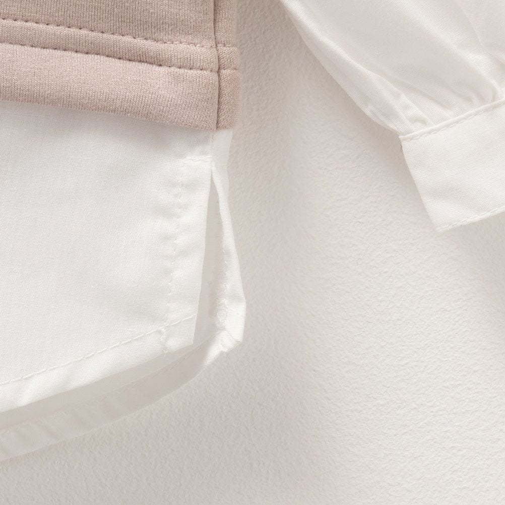 URBAN COLLECTION エアスムージー ポンチ素材 フェイクアンサンブルプルオーバー レディース