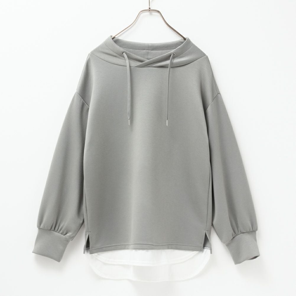 URBAN COLLECTION エアスムージー ポンチ素材 フェイクレイヤードプルオーバー レディース