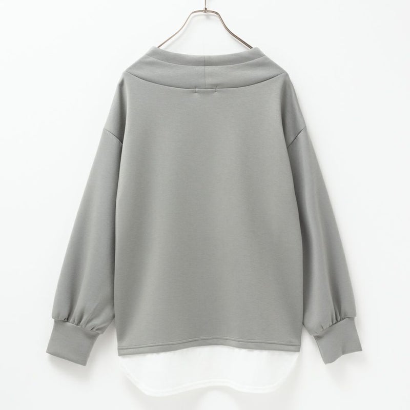 URBAN COLLECTION エアスムージー ポンチ素材 フェイクレイヤードプルオーバー レディース商品画像-10