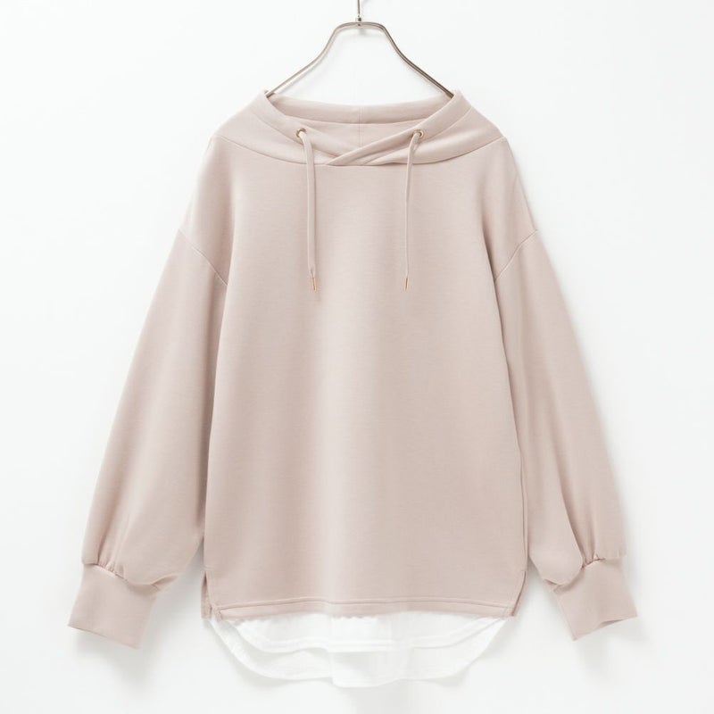 URBAN COLLECTION エアスムージー ポンチ素材 フェイクレイヤードプルオーバー レディース商品画像-12