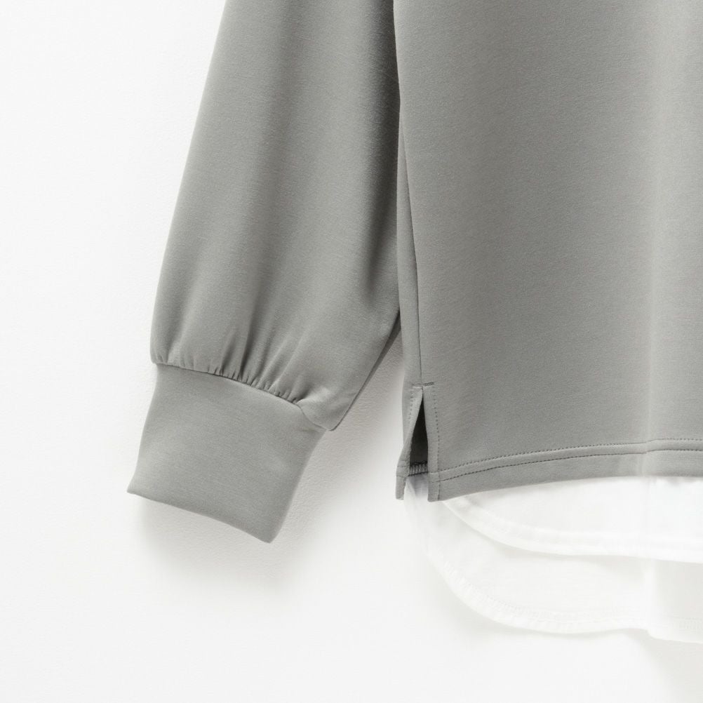 URBAN COLLECTION エアスムージー ポンチ素材 フェイクレイヤードプルオーバー レディース