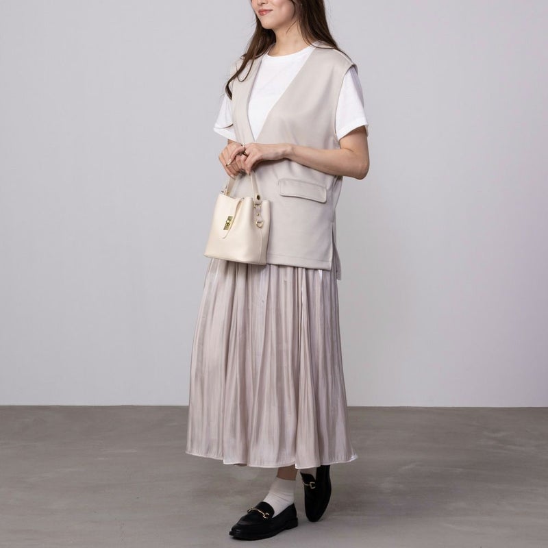 URBAN COLLECTION  エアスムージー ポンチ素材 ベストアンサンブル レディース商品画像-4