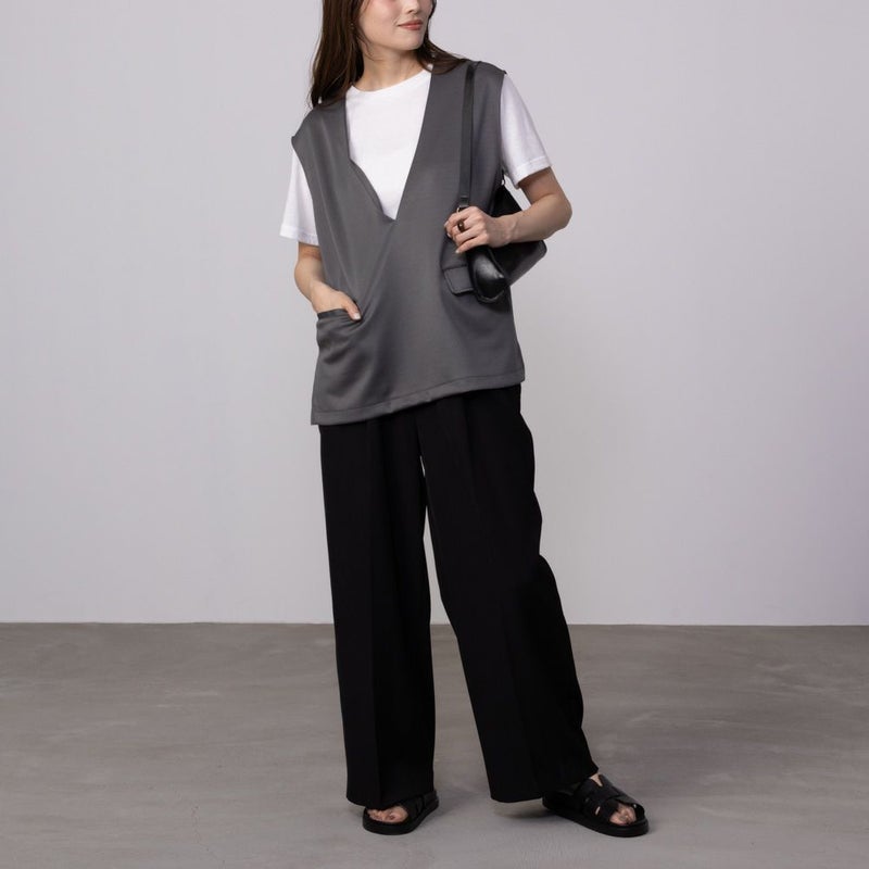 URBAN COLLECTION  エアスムージー ポンチ素材 ベストアンサンブル レディース商品画像-7