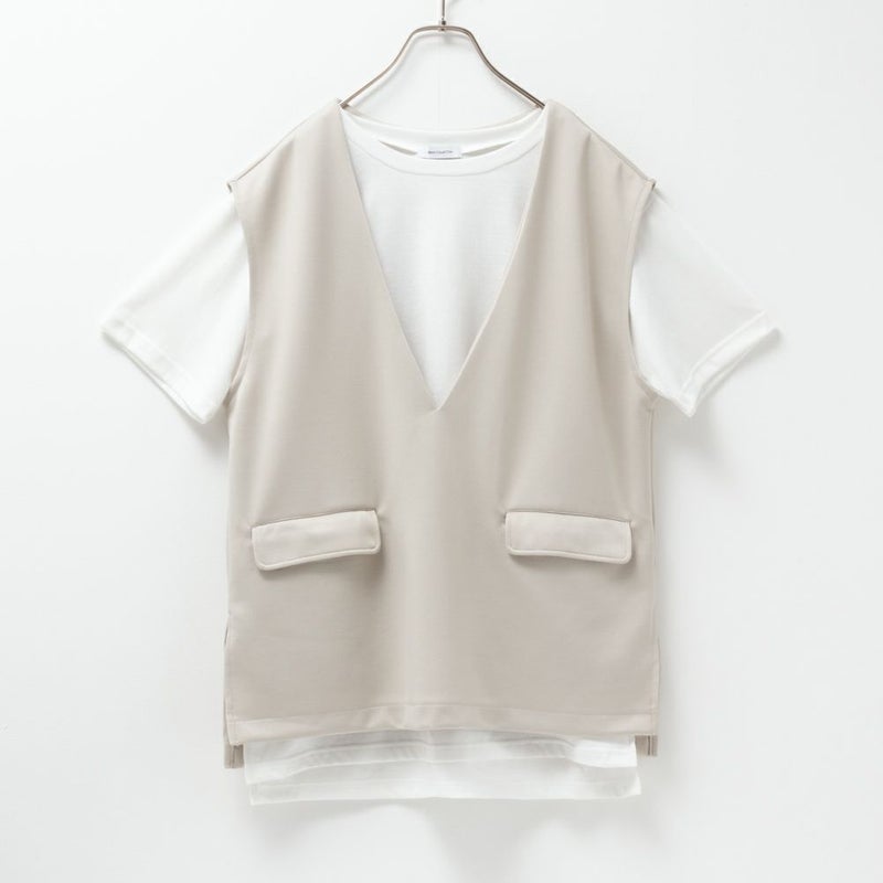 URBAN COLLECTION エアスムージー ポンチ素材 ベストアンサンブル レディース商品画像-9