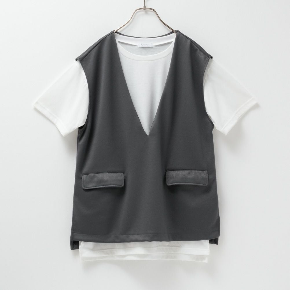 URBAN COLLECTION エアスムージー ポンチ素材 ベストアンサンブル レディース