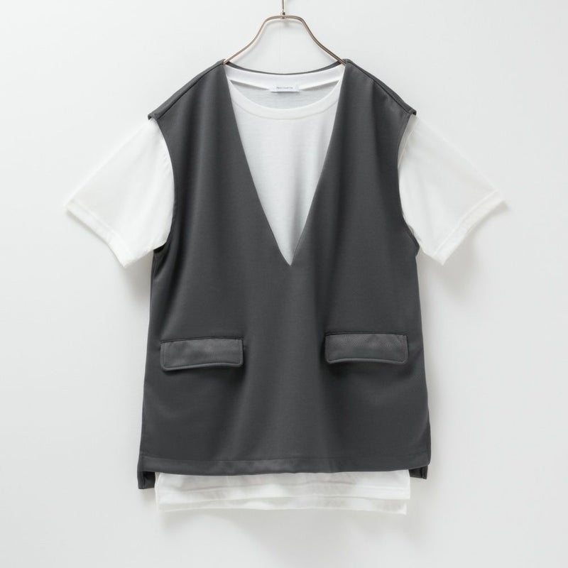 URBAN COLLECTION  エアスムージー ポンチ素材 ベストアンサンブル レディース商品画像-11