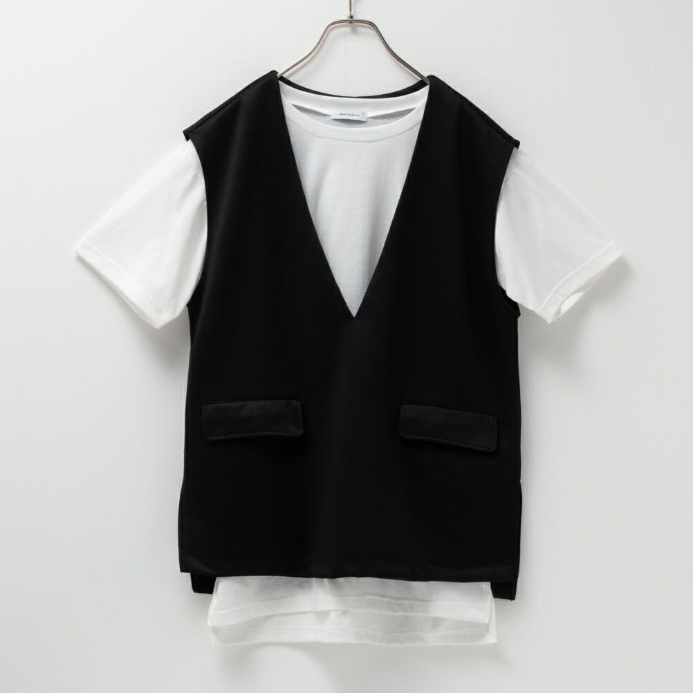 URBAN COLLECTION エアスムージー ポンチ素材 ベストアンサンブル レディース