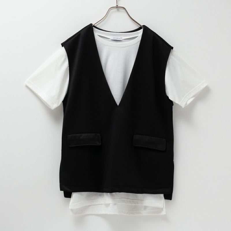 URBAN COLLECTION  エアスムージー ポンチ素材 ベストアンサンブル レディース商品画像-12