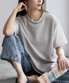 URBAN COLLECTION エアスムージー ポンチ素材 フェイクレイヤードベストTシャツ レディース メール便 対応商品商品サムネイル-1