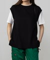 URBAN COLLECTION  エアスムージー ポンチ素材 フェイクレイヤードベストTシャツ レディース メール便 対応商品商品サムネイル-3