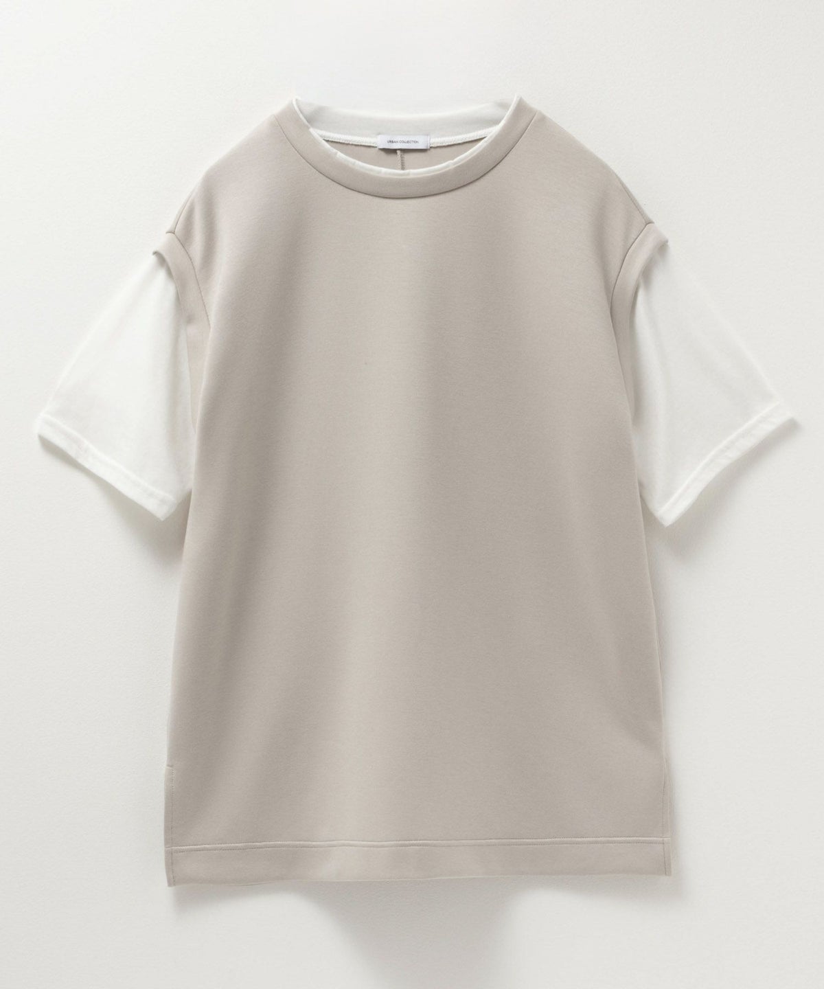 URBAN COLLECTION エアスムージー ポンチ素材 フェイクレイヤードベストTシャツ レディース ネコポス 対応商品