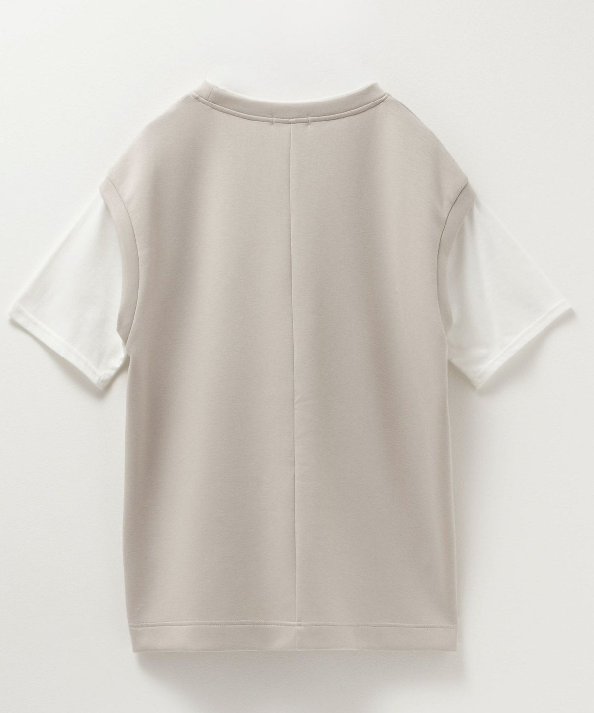 URBAN COLLECTION エアスムージー ポンチ素材 フェイクレイヤードベストTシャツ レディース ネコポス 対応商品