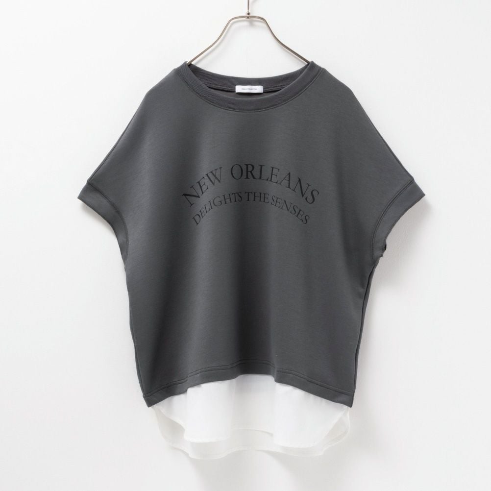 URBAN COLLECTION エアスムージー ポンチ素材 フェイクレイヤードノースリーブ レディース