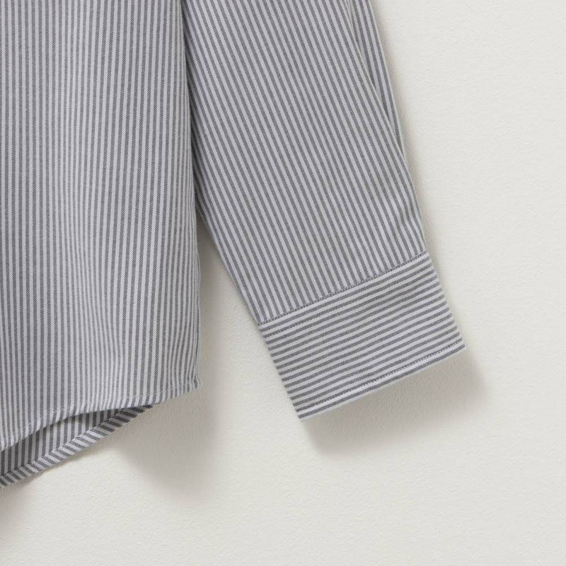 NAVY  オックスストライプボタンダウン長袖シャツ メンズ商品画像-5