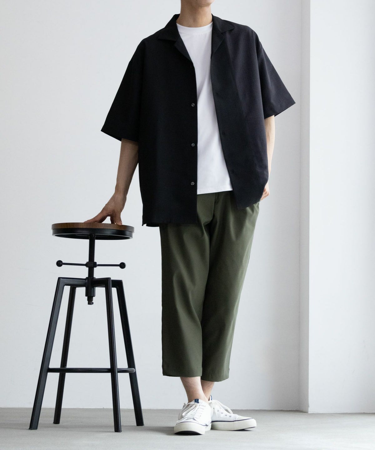 NAVY FIT マイラク クロップドパンツ メンズ