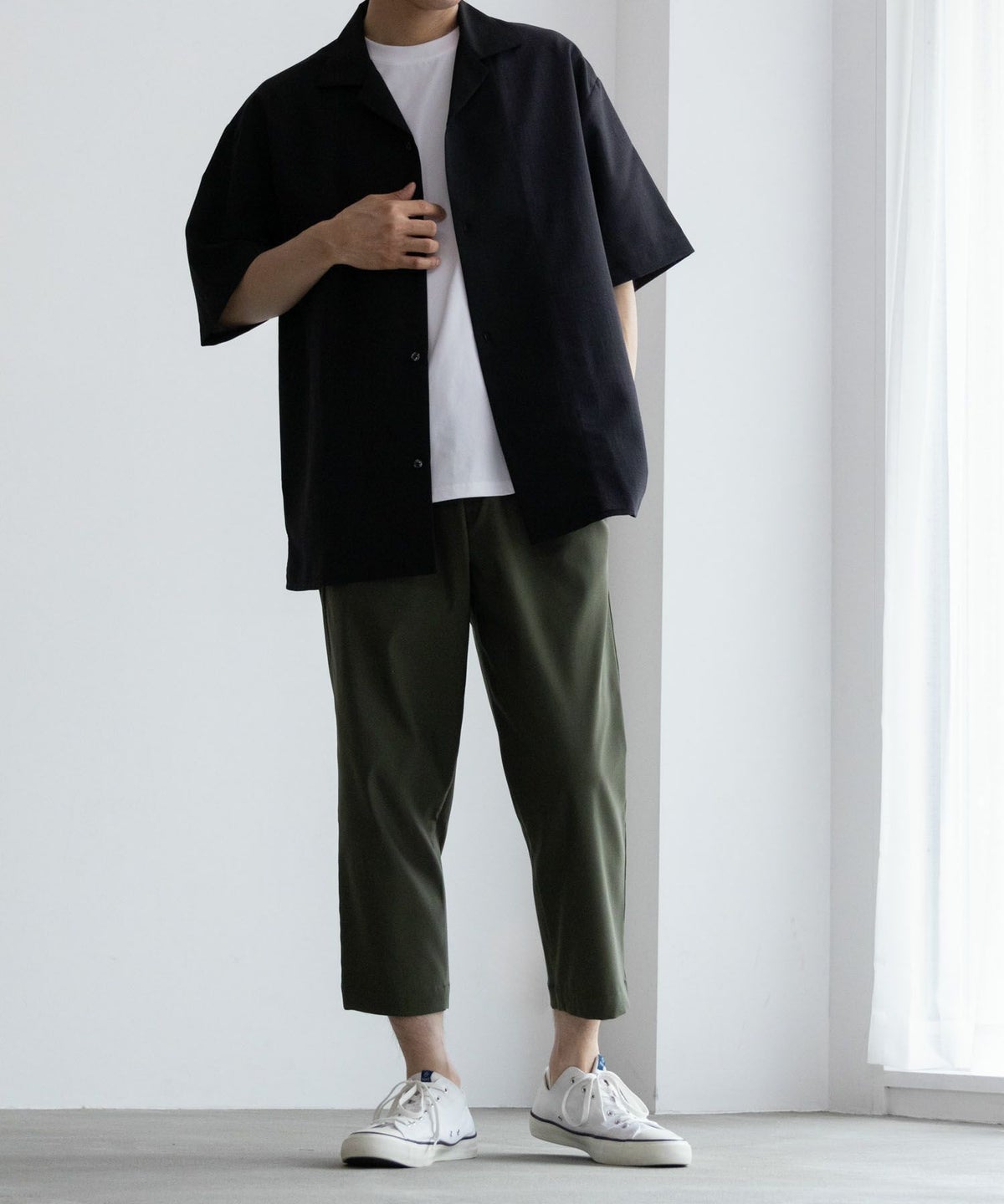 NAVY FIT マイラク クロップドパンツ メンズ