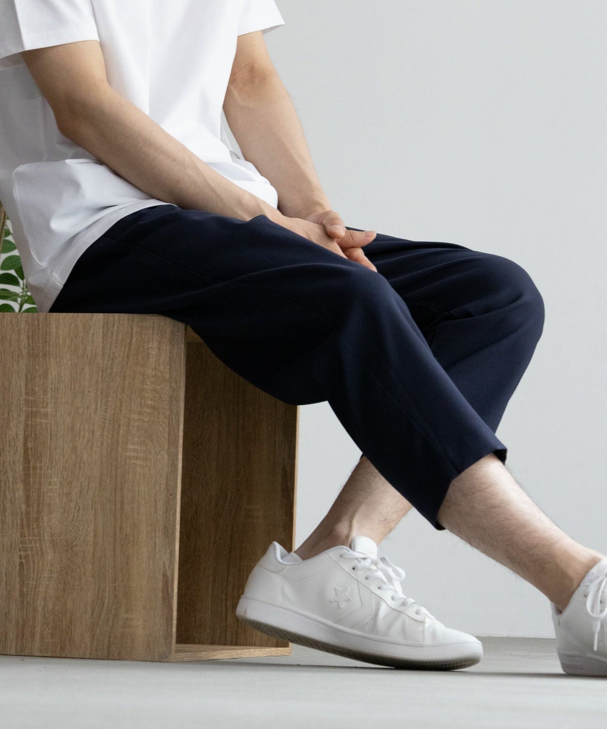 NAVY FIT マイラク クロップドパンツ メンズ