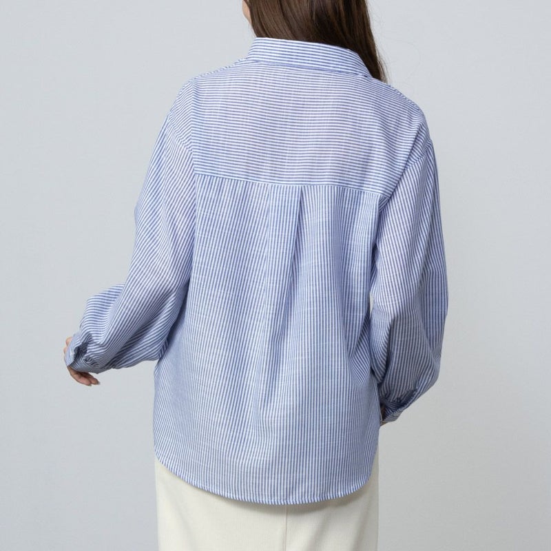NAVY RTスラブ長袖シャツ レディース商品画像-6
