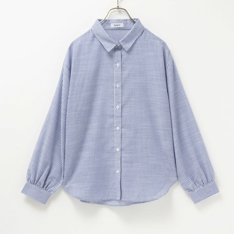 NAVY  RTスラブ長袖シャツ レディース商品画像-9