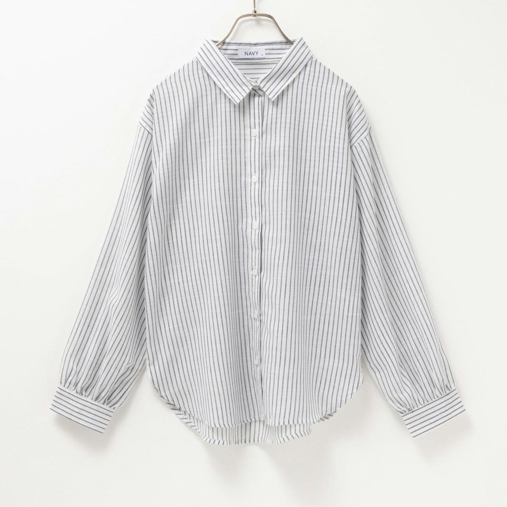 NAVY RTスラブ長袖シャツ レディース