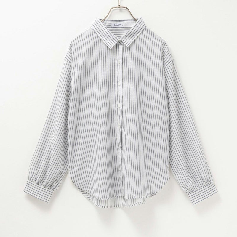 NAVY  RTスラブ長袖シャツ レディース商品画像-12