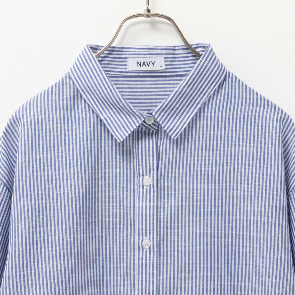 NAVY RTスラブ長袖シャツ レディース