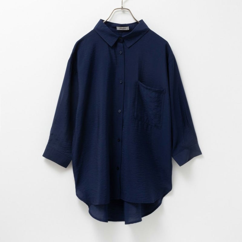 Howdy Marie ビンテージシアー無地7分袖シャツ レディース商品画像-9