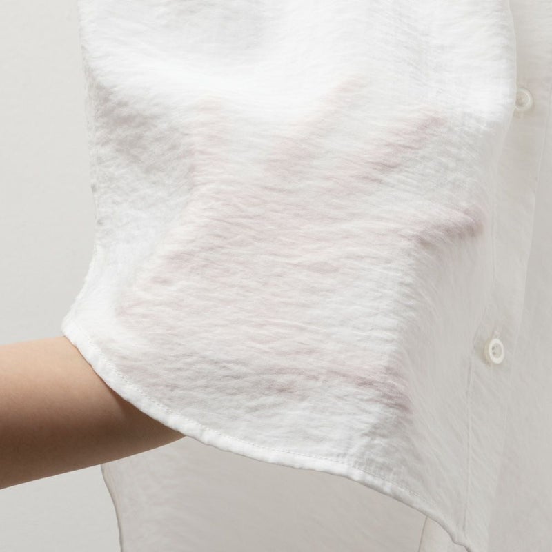 Howdy Marie ビンテージシアー無地7分袖シャツ レディース商品画像-17