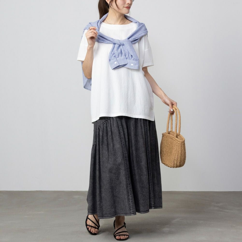 NAVY SARARI オーバー丈Tシャツ レディース ネコポス 対応商品