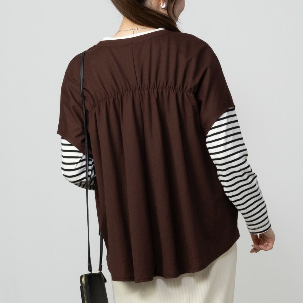 Howdy Marie 冷感バックギャザーデザインTシャツ レディース ネコポス 対応商品