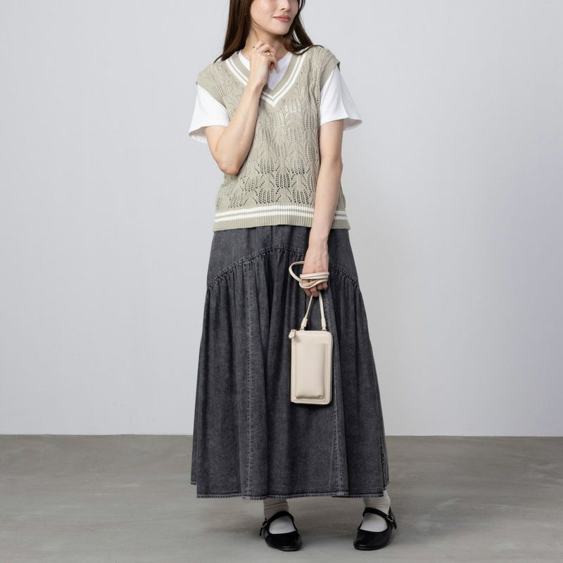 NAVY チルデンVネックベストアンサンブル レディース商品画像-4