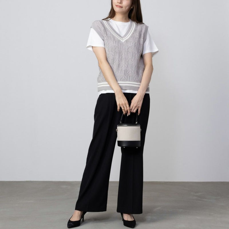 NAVY チルデンVネックベストアンサンブル レディース商品画像-7