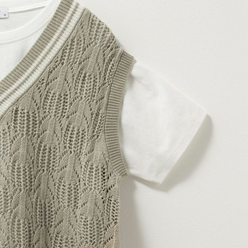 NAVY チルデンVネックベストアンサンブル レディース商品画像-16