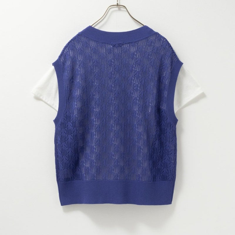 NAVY Vネックベストアンサンブル レディース商品画像-12