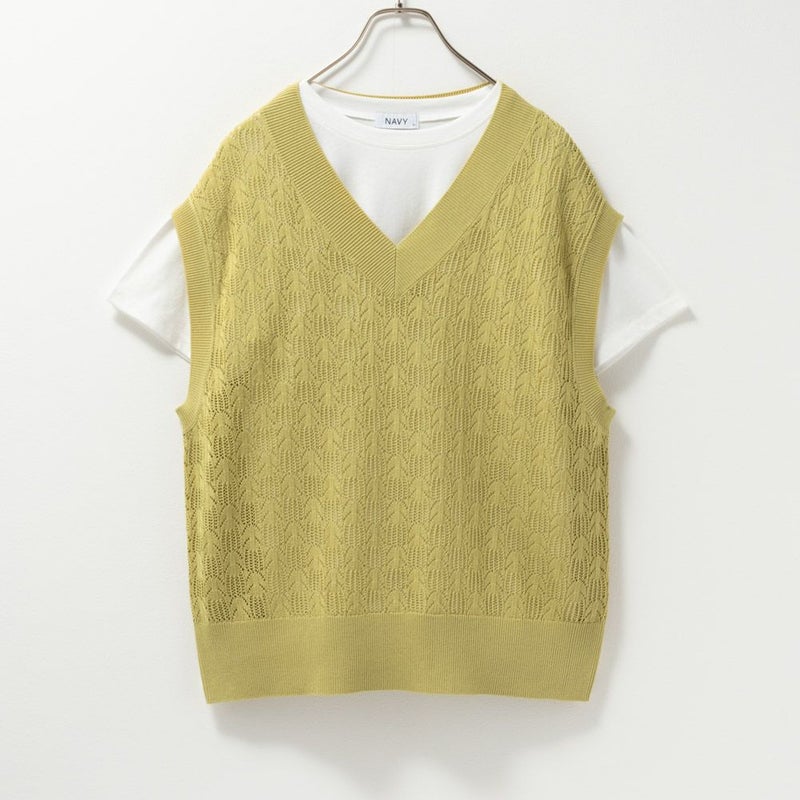 NAVY  Vネックベストアンサンブル レディース商品画像-13