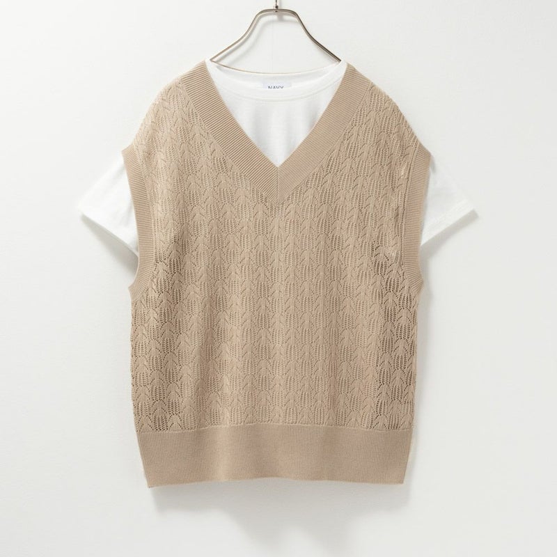 NAVY  Vネックベストアンサンブル レディース商品画像-14