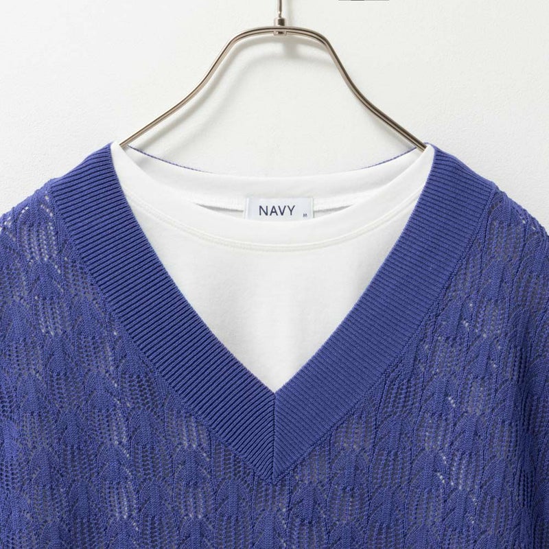 NAVY  Vネックベストアンサンブル レディース商品画像-15