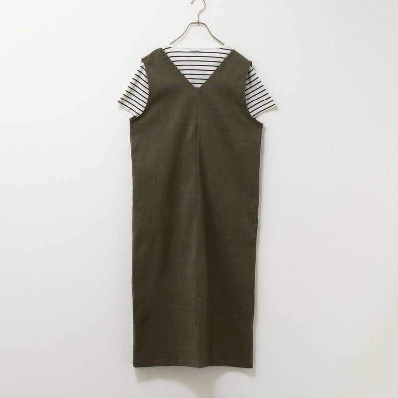 [期間限定価格]NAVY  杢調麻ライクワンピースアンサンブル レディース商品画像-10