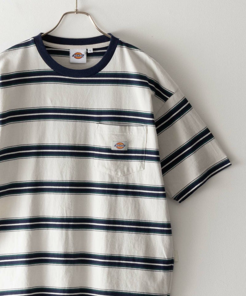 Dickies ポケット付きボーダー半袖Tシャツ メンズ商品画像-2