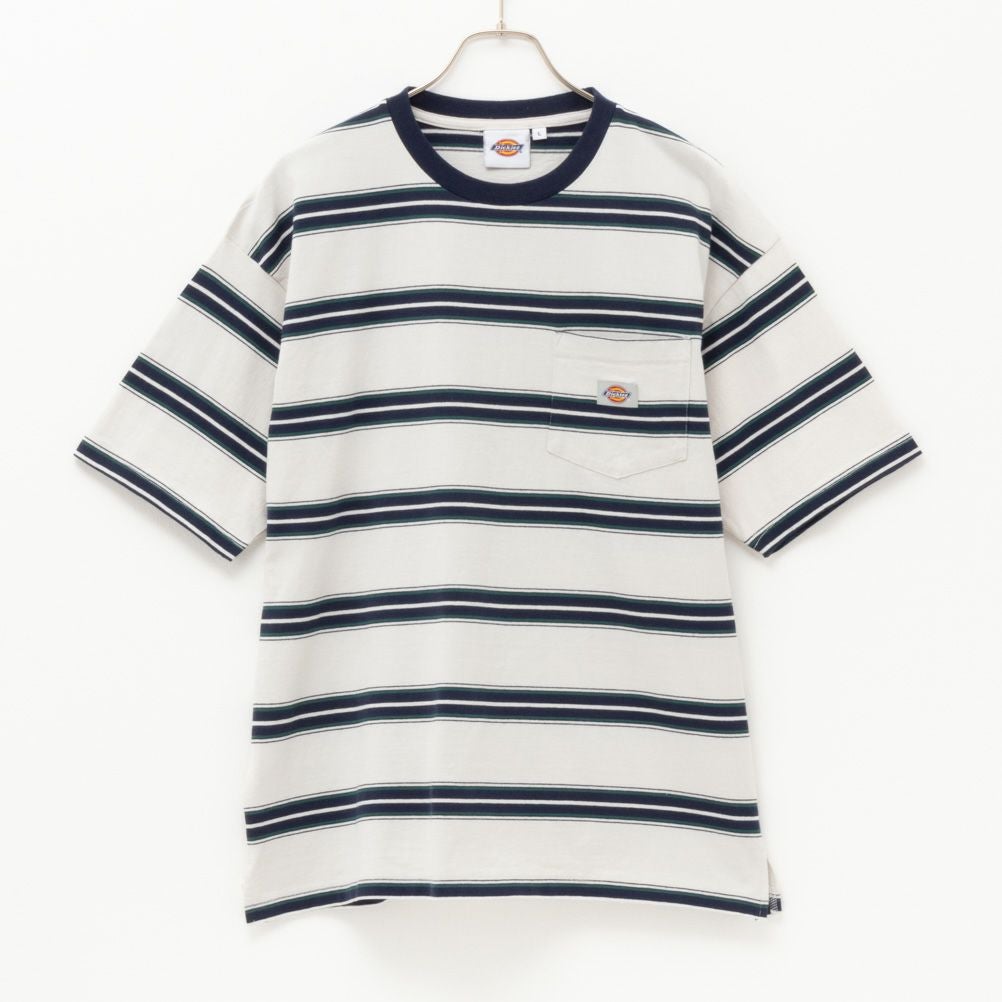 Dickies ポケット付きボーダー半袖Tシャツ メンズ