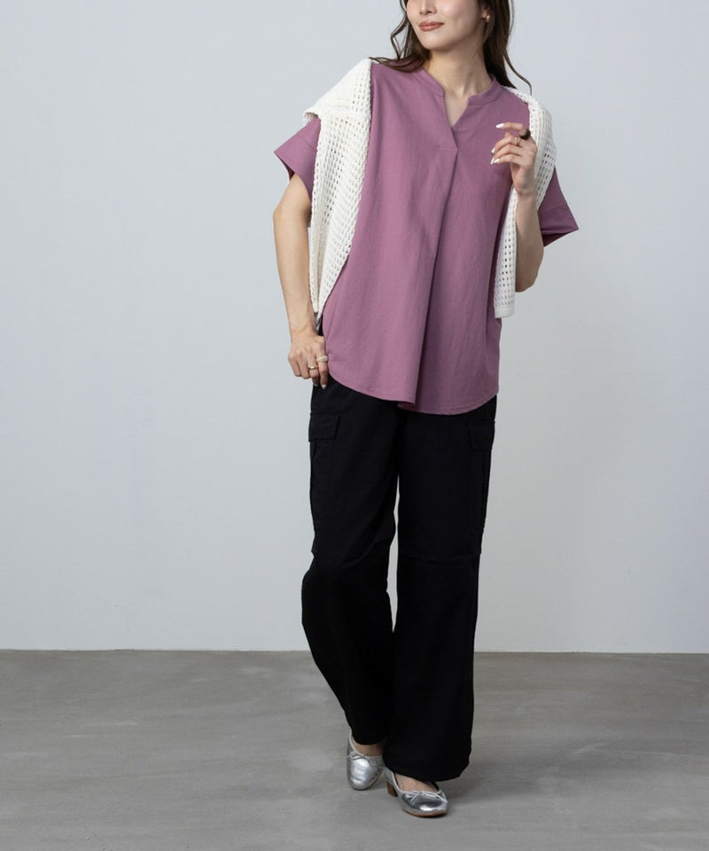 NAVY SARARI スキッパープルオーバー レディース商品画像-17