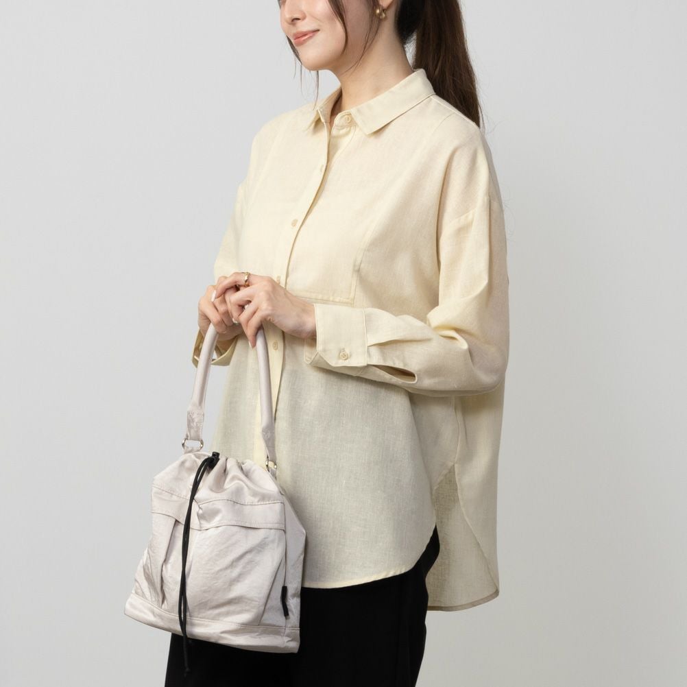 HusHusH リネン混ベーシックシャツ レディース