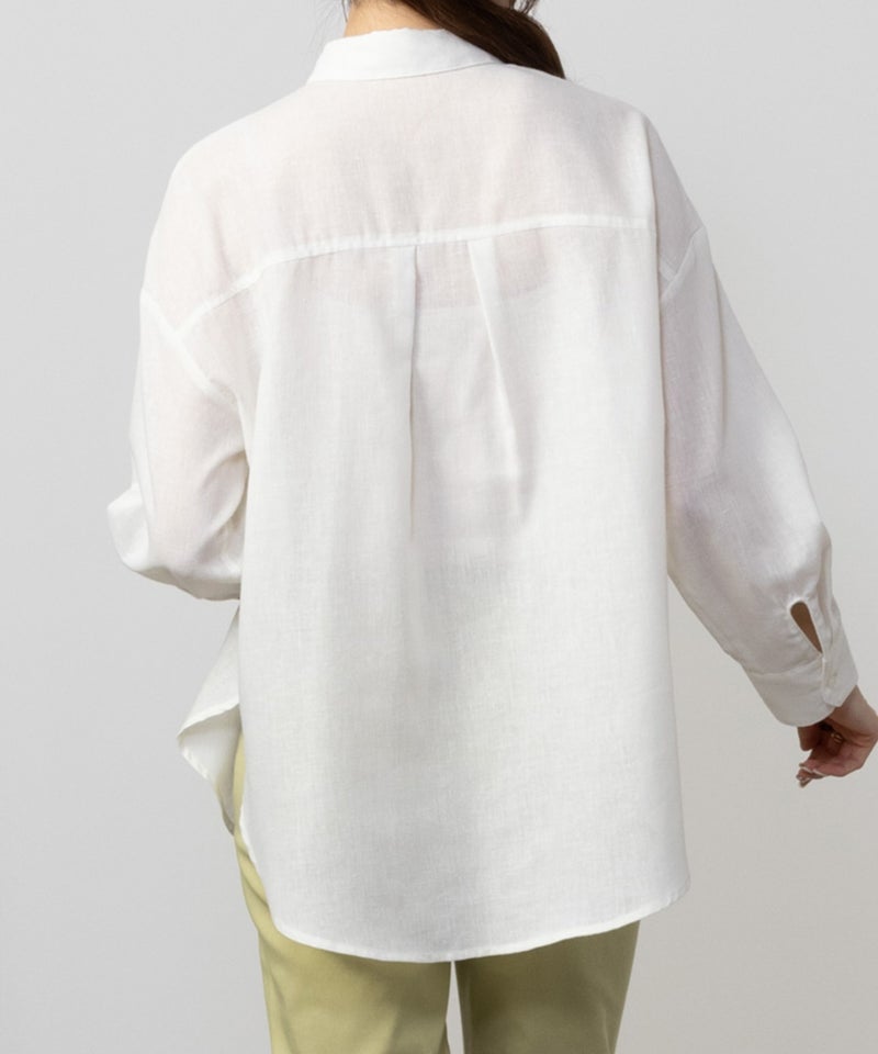 HusHusH リネン混ベーシックシャツ レディース商品画像-8