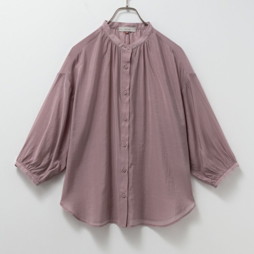 HusHusH バンドカラーシアーシャツ レディース