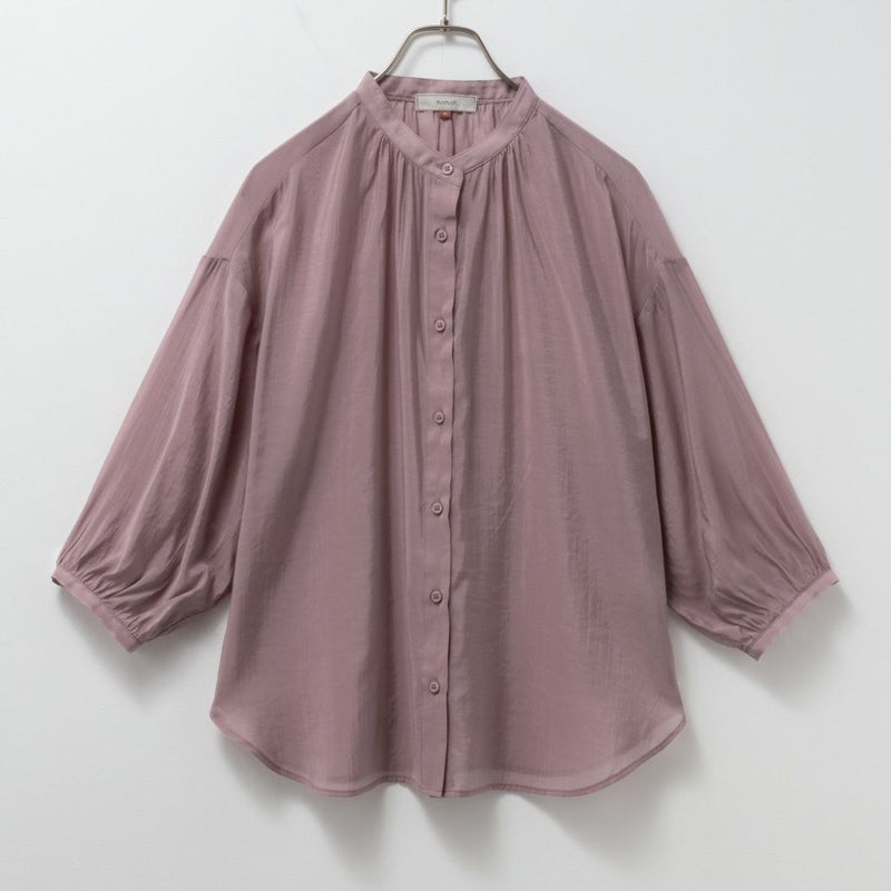 [期間限定価格]HusHusH  バンドカラーシアーシャツ レディース商品画像-9