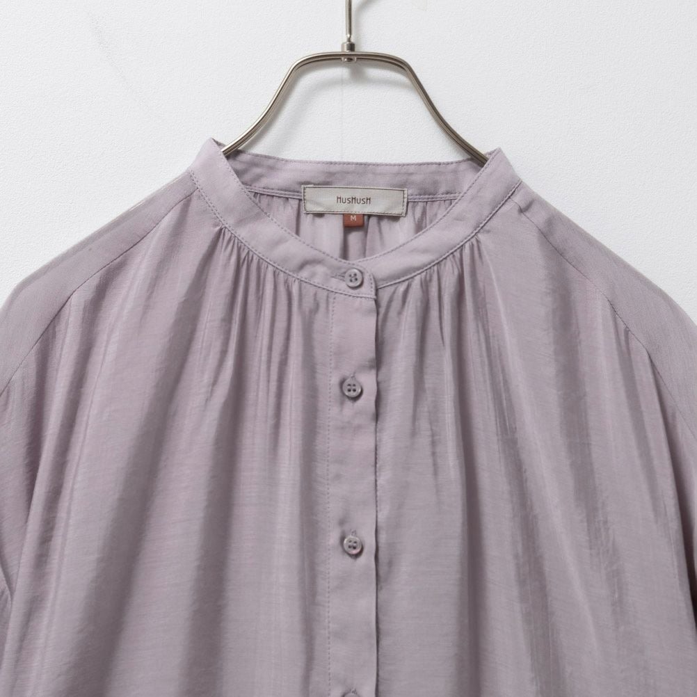 HusHusH バンドカラーシアーシャツ レディース