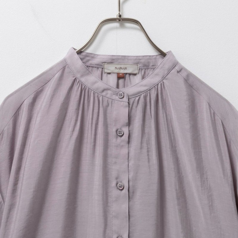 [期間限定価格]HusHusH  バンドカラーシアーシャツ レディース商品画像-10